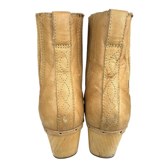 Frye Women’s Millie Distressed Brown Leather Clog Boot Size US 6.5 - Picture 8 of 11